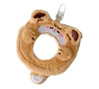 Cute and Soft Plush Animal Coin Pouch Bag Pendant Key Holder for Everyday Use, Yellow Tiger