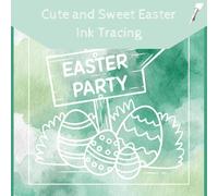 Cute and Sweet Easter Ink Tracing: Spring Colors Ink Tracing for Adults, Reverse Coloring Book, One Black Pen