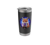 Cute and Sweet Fox EATS Blueberry ICE Cream Stainless Steel Insulated Tumbler