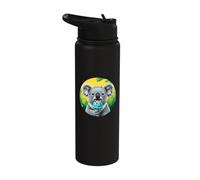 Cute and Sweet Koala EATS ICE Cream with Gummi Bears Stainless Steel Insulated Water Bottle