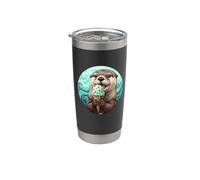 Cute and Sweet Otter EATS STRACCIATELLA ICE Cream Stainless Steel Insulated Tumbler