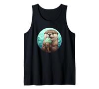 Cute and Sweet Otter EATS STRACCIATELLA ICE Cream Tank Top