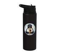 Cute and Sweet Penguin EATS ICE Cream Stainless Steel Insulated Water Bottle