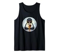 Cute and Sweet Penguin EATS ICE Cream Tank Top