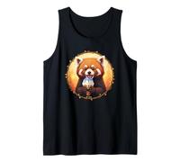 Cute and Sweet RED Panda Loves ICE Cream Tank Top
