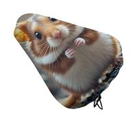 Cute and Weird Hamster Bike Seat Cover Waterproof Oxford Fabric, Universal Adjustable Bicycle Saddle Cover with Drawstring Easy Install Protective Rain Dust Covers for Women Men