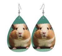 Cute and weird hamster Leather Earrings for Women Teardrop Earring Lightweight Dangle Earrings Jewelry Gifts, One Size, No Gemstone, One Size, No Gemstone