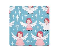 Cute Angel Camera Wrap Cloth, Squares Magic Self-Adhesive Cloth for Lens Camera Anti-Scratch Lens Protector Makeup Wrap Cloth Bag 21.7" x 21.7"