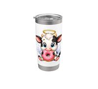 Cute Angel Cow with Donut Stainless Steel Insulated Tumbler
