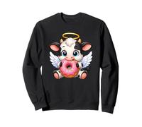 Cute Angel Cow with Donut Sweatshirt