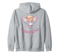 Cute Angel Lighter Every Trans Pride Day Positivity Zip Hoodie