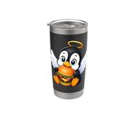 Cute Angel Penguin Burger Cartoon Design Stainless Steel Insulated Tumbler