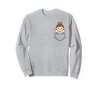 Cute Angel Pocket Pal Funny Religious Christmas Holiday Sweatshirt
