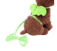 Cute Angel Wing Adjustable Dog Pet Leash Traction Training Lead and Collars Set Green M