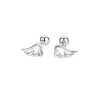 Cute Angel Wing Animals Cartilage Tiny Barbell Stud Earrings for Women 925 Sterling Silver 20g Screw Back Dainty Mini Hypoallergenic Conch Tragus Helix Studs Christmas New Year Birthday Gifts,