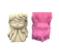 Cute Angle Girl Silicone Mold Flower Planter Pot Resin for Craft Art Home Decoration Concrete Pot Silicone Mold