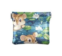 Cute Animal A River Women Men Leather Coin Purses Convenient Travel Accessories for Girls Women Ladies