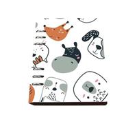 Cute Animal A5 Notebook, Pu Leather A5 Notebooks, Lined Paper Teacher Notebook 180Pages/90Sheets, Note Book for Note Taking, Lined Journal for School, Student Essentials University Women Man