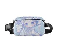 Cute animal Anime Girl Pastel Fashion Waist Pack Crossbody Bag for Women Men Waterproof Crossbody Sling Bag with Adjustable Strap for Travel Vacation Running