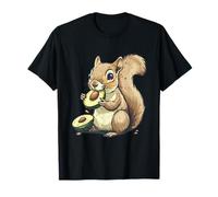 Cute Animal Art Avocado Fruit Artwork Avocado Squirrel T-Shirt