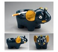 Cute Animal Ash Tray,Portable Ceramic Cigarette Countertop Decorative Ornaments for Home Living Room Office(Blue)