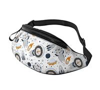 Cute Animal Astronauts Crossbody Bag Runner Small Hip Pouch Bum Bag Running Waistpack Bumbag Beltbag Sport Slim Fashionable for Jogging Hiking Woman
