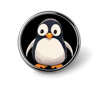 Cute Animal Badges Decorative, Durable Aluminum Alloy Round Badge, Lightweight Button Brooch for Shirts, Jackets, Hats, Uniforms 1"