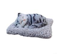 Cute Animal Car Air Freshener with Activated Charcoal - Smell for eliminator Pad for Dashboard, Non-Slip Cat Dog Decor, Reusable Remover for Auto Interior(Gray Cat)