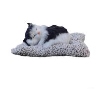 Cute Animal Car Air Freshener with Activated Charcoal - Smell for eliminator Pad for Dashboard, Non-Slip Cat Dog Decor, Reusable Remover for Auto Interior(Black and White Cat)