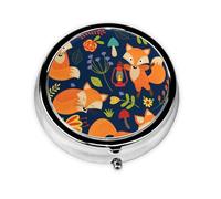 Cute Animal Cartoon FoxMeta Pill Box 3 Compartment Medicine Case,Portable Organizer