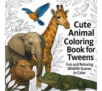 Cute Animal Coloring Book for Tweens: Fun and Relaxing Wildlife Scenes to Color