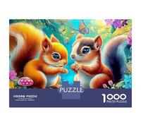 Cute Animal Couple 1000 Piece Jigsaw Puzzle with Whimsical Design - A Charming Challenge for Adults And Kids Age 14 Years Up38x26cm/1000pcs
