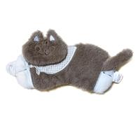 Cute Animal Eye Masks, Soft Plush Fluffy Sleeping Eye Cover, Blindfold, Assorted Designs (Brown Cat)