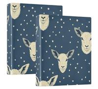 Cute Animal Face 1-1/2 Inch Binder Round Rings Binder With Inner Pockets 1/2 Pack Various Binder Hard Cover