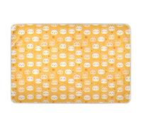 Cute Animal Face Yellow Extra Large Resuable Bed Underpads Highly Absorbent Potty Training Cover Leakproof Quick Drying Diaper Pads for Kids Bedwetting 52" L x 34" W