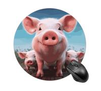 Cute Animal Family Round Mouse Pad Smooth Glide Gaming Mousepad Extra Density Portable Comfortable Mouse Mat for Desk, Home, Office 7.8x7.8 Inches