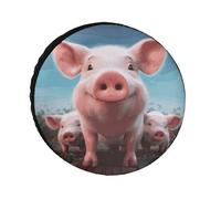 Cute Animal Family Tire Covers Waterproof Anti UV Tire Cover 28inch Single Axle Wheel Covers for RV Truck SUV Trailer Universal for All Seasons