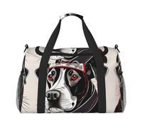 Cute Animal Farm Dog 1 Hand Travel Bag - Large Reusable Shopping Tote Bag, Perfect for Outdoor Activities, Sports, Camping & Groceries, Black, One Size