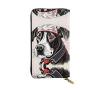 Cute Animal Farm Dog 1 Print Leather Long Clutch Wallet â€“ Fashionable Personalized Wallet, Multiple Card Slots, Gift Ready, Black, One Size