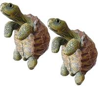 Cute Animal Figurines Planter Pot Hanger Decorations, 2PCS Turtle Figure Plant Pot Hangers, Cute Climbing Tortoise Flower Pot Hanger Figurines Planter Pot
