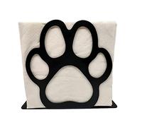 Cute Animal Footprint Iron Napkin Holder Black, Freestanding Tissue Dispenser Holder,Dog Paw Bear Claw Decor,Table Metal Napkin Holder for Home Kitchen Restaurant Picnic Party Wedding (Dog Paw)