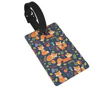 Cute Animal Fox Flower Full Width Single-Sided Printed Luggage Tags, Tag Tags to Prevent Mistakes, Name Tags, Luggage Decorations, Pendants, Travel Experts, Full Equipment Markings