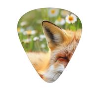 Cute Animal Fox Flower - Guitar Picks-12 Pack Includes Thin, Medium & Heavy Gauges, Best Gift for Guitar Lovers