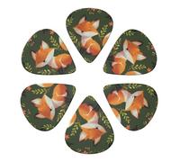 Cute Animal Fox Flower Printed Guitar Picks -6 Pcs Guitar Picks Plectrum,Guitar Accessories,Electric Guitar Pick 0.96mm