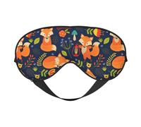 Cute Animal Fox Flower Soft Sleep Mask Adjustable Strap Light Blocking Reversible Comfortable Night Mask
