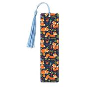 Cute Animal Fox Flower Wooden Bookmark Perfect Decoration for Bookmarks Lovers Students Reading Book Club