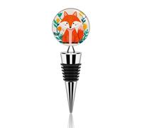 Cute Animal Fox Flowers Bottle Stopper Beverage Bottle Sealer Reusable Wine Stopper Personalised Champagne Stopper Unique Wine Bottle Corks Keep Fresh Suitable for Standard