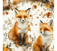 Cute Animal Fox Self Adhesive Wallpaper Plants Flower Contact Paper Peel and Stick Wallpaper Thicken Waterproof Matte with Sticky Back Canvas Wall Cabinets Furniture Stickers Decorate 0.4×3 m