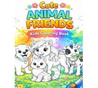 Cute Animal Friends: A Fun Coloring Book with Poems for Kids: Color, Read & Learn with Adorable Animals - Perfect for Ages 3-8