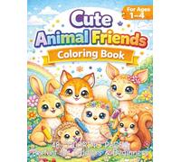 Cute Animal Friends Coloring Book: 48 Coloring Pages Gradually Increasing Difficulty